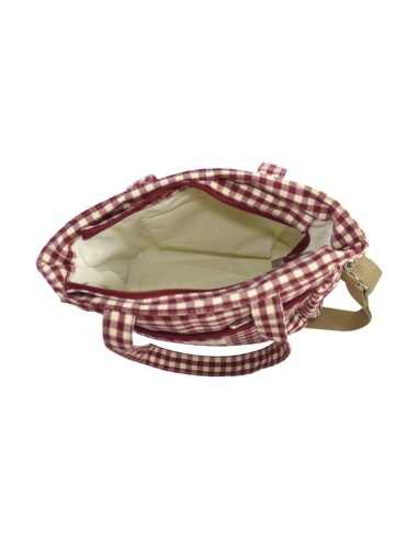 BOLSO ORGANIZADOR 3 EN 1 A CUADROS ALGODON