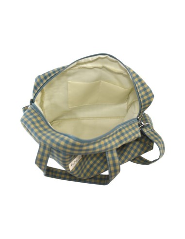 BOLSO DE VIAJE A CUADROS ALGODON