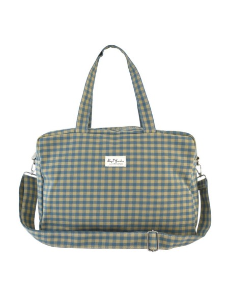 BOLSO DE VIAJE A CUADROS ALGODON
