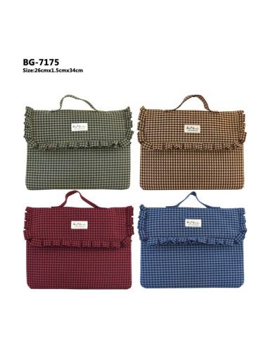 FUNDA PARA PORTATIL VICHY ALGODON