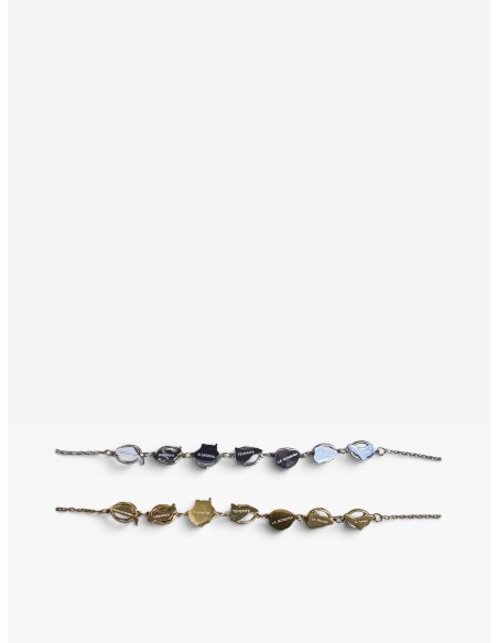 PULSERA ACERO 7 ISLAS PEGADAS CIRCULO