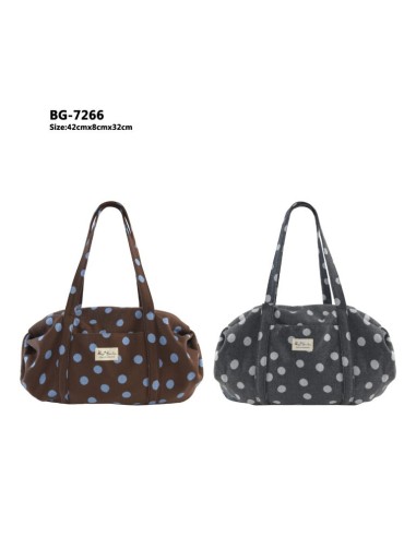 Bolso Tote de Viaje Algodón Lunares - Estilo y Funcionalidad