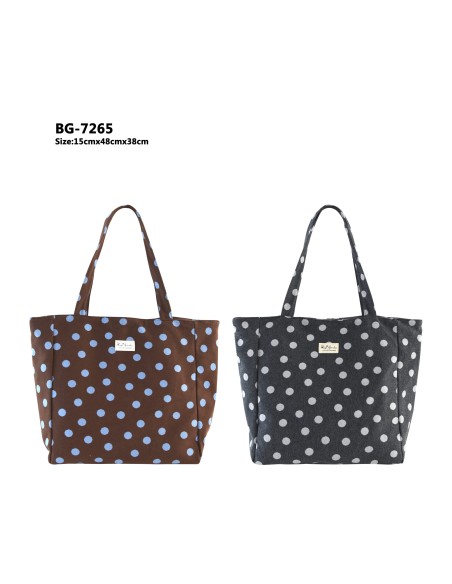 Bolso Tote de Algodón con Lunares - Colección Angel