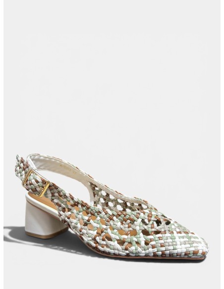 Tacón Trenzado Multicolor - Elegancia y Comodidad