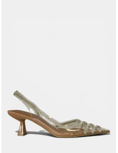 Tacón Destalonado Rayas Brillos - Elegancia y Comodidad