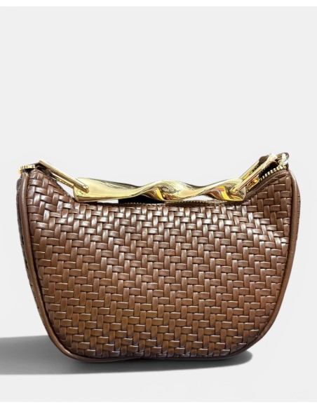 Bolso Media Luna Entrelazado - Elegancia y Estilo
