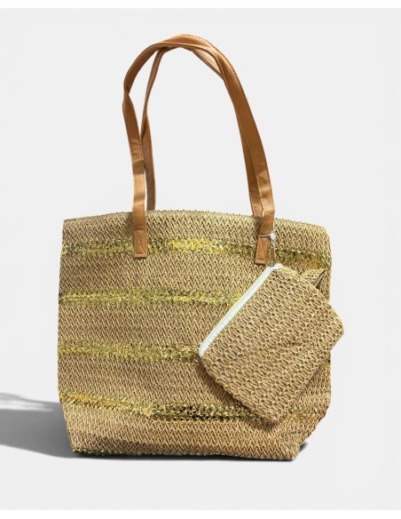 Bolso de Fibra Trenzada - Elegancia y Estilo