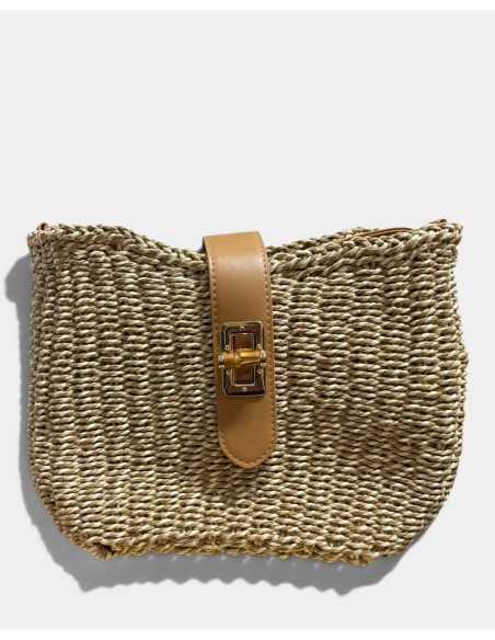 Bolso Bandolera de Rafia Bicolor - Estilo y Comodidad