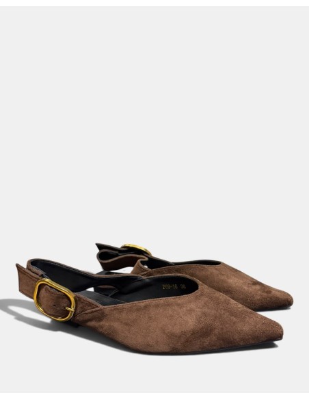 Zapato Plano Destalonado de Punta Fina - Comodidad y Estilo