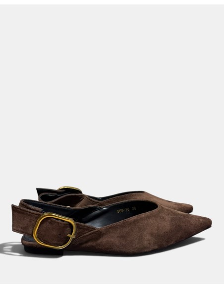 Zapato Plano Destalonado de Punta Fina - Comodidad y Estilo