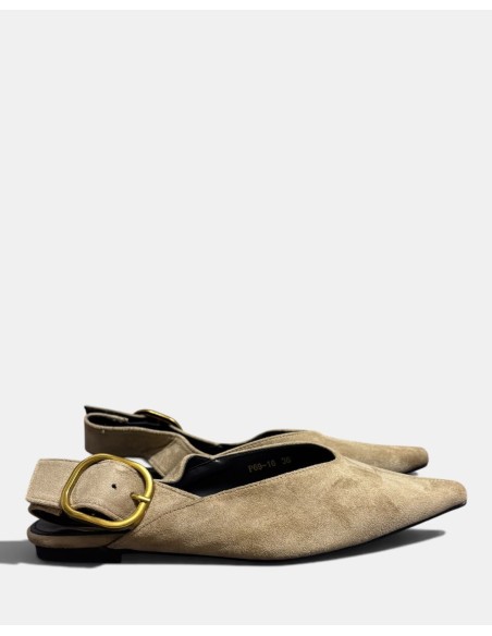 Zapato Plano Destalonado de Punta Fina - Comodidad y Estilo
