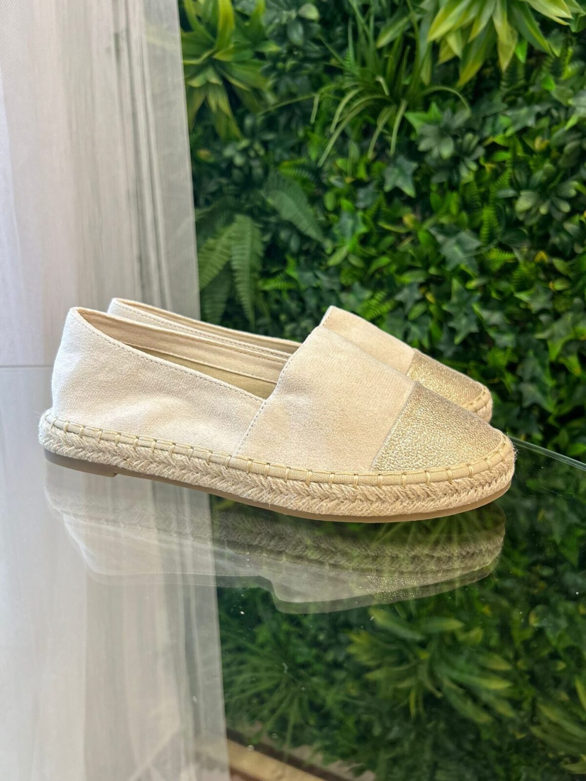Alpargata punta oro/beige - Imagen 5