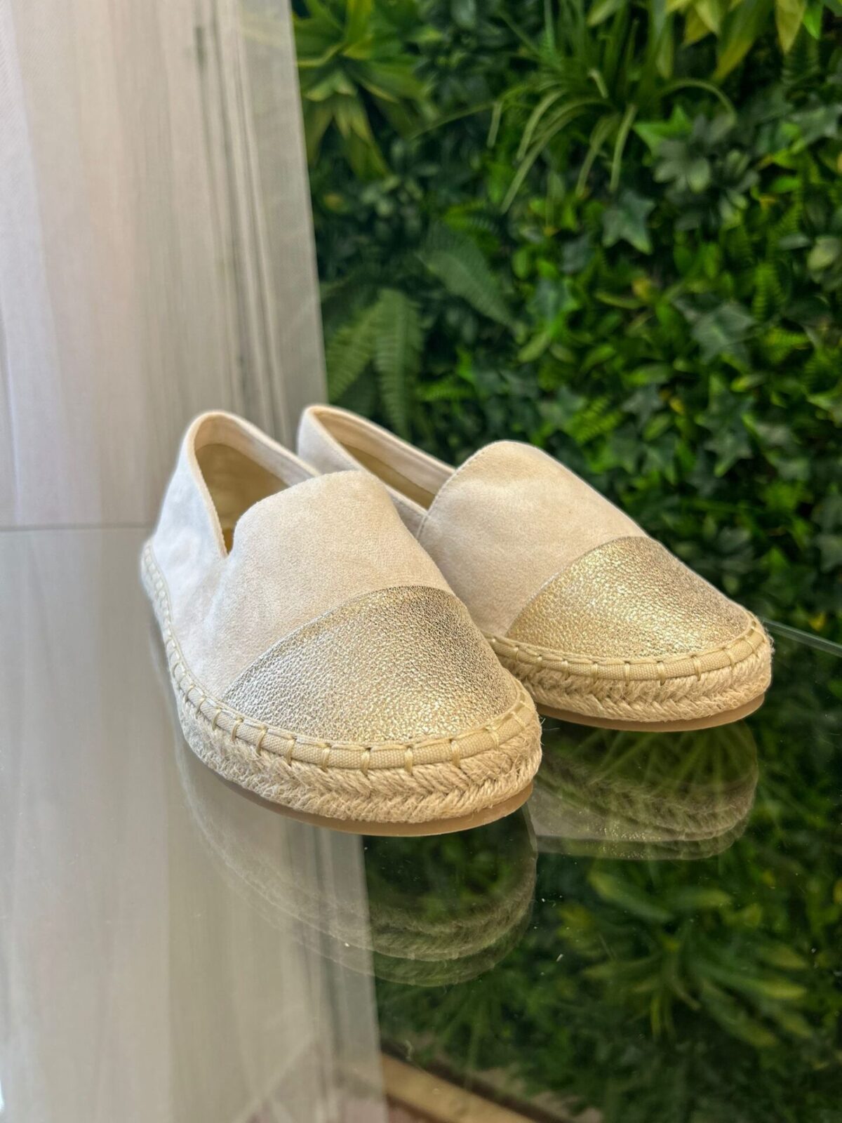 Alpargata punta oro/beige - Imagen 6