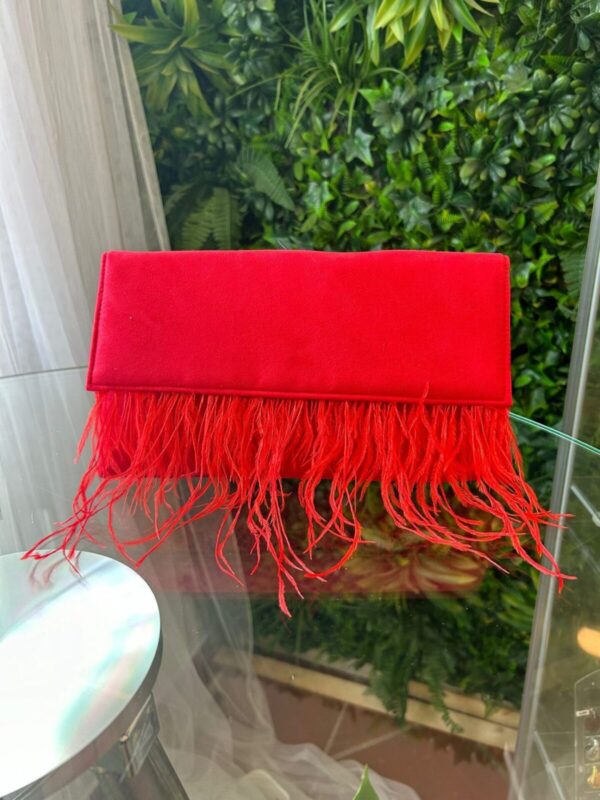 Bolso fiesta sobre plumas