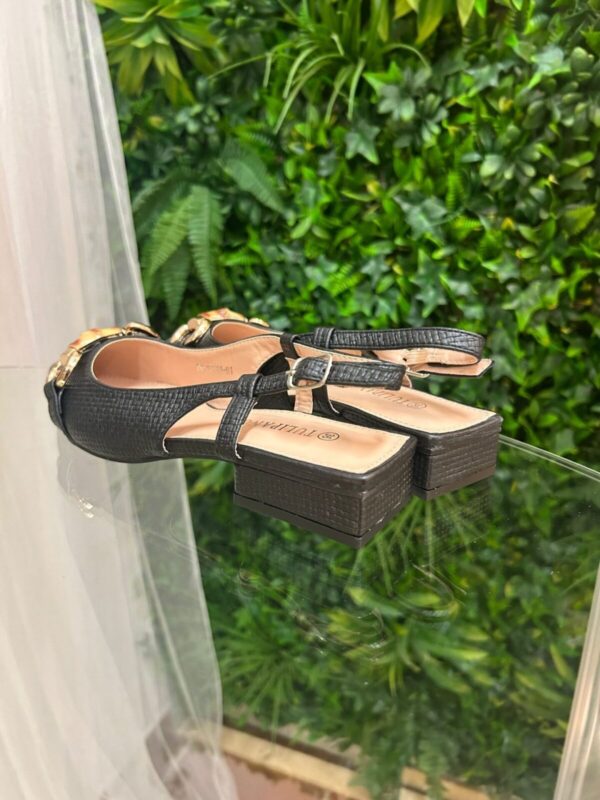 Zapato destalonado bambu negro - Imagen 3