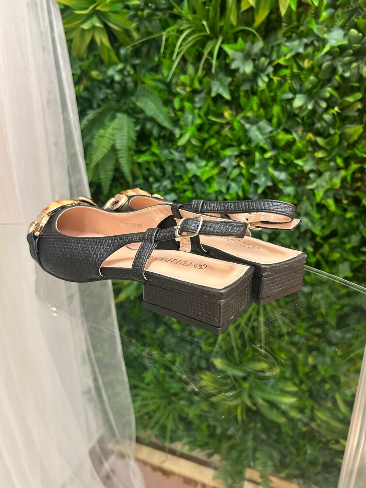 Zapato destalonado bambu negro - Imagen 3