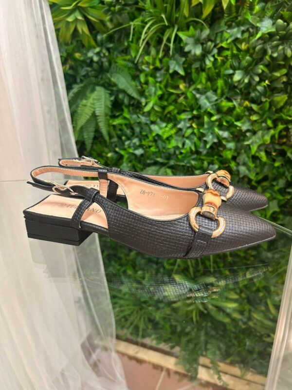 Zapato destalonado bambu negro