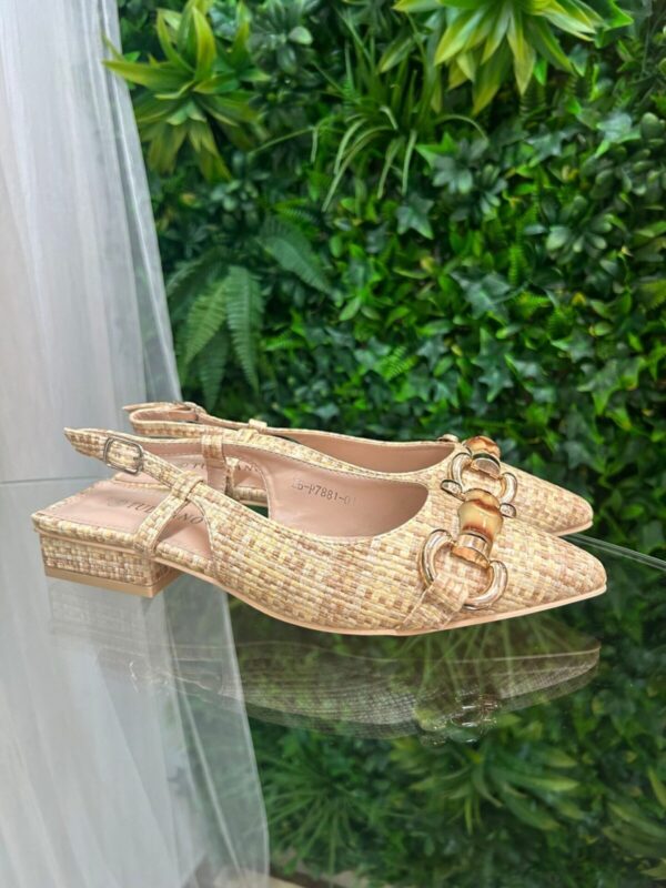 Zapato destalonado bambu beige