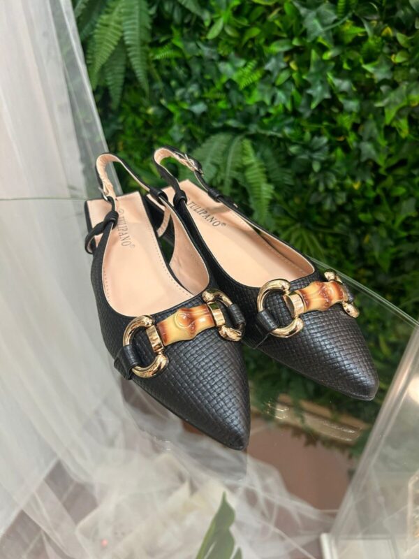 Zapato destalonado bambu negro - Imagen 4