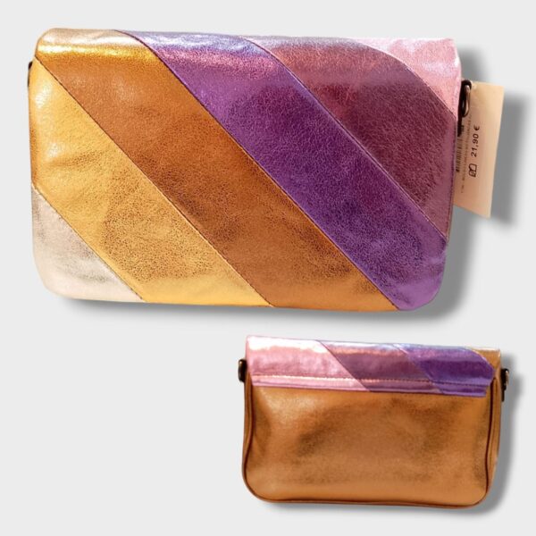 Bolso lineas metalizadas - Imagen 3
