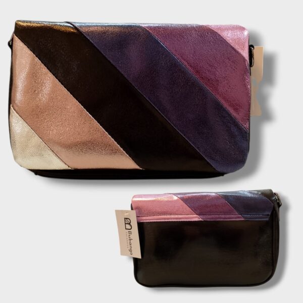 Bolso lineas metalizadas