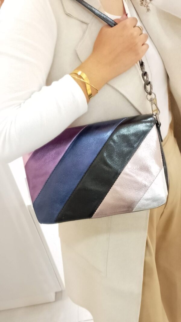 Bolso lineas metalizadas - Imagen 4