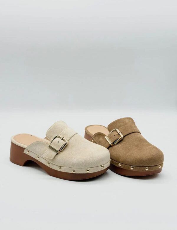 Zueco mini tacon camel - Imagen 7