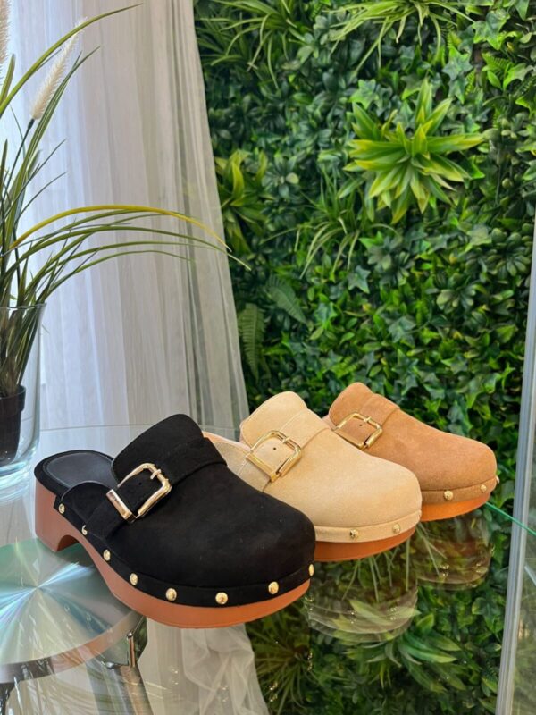 Zueco mini tacon camel - Imagen 6