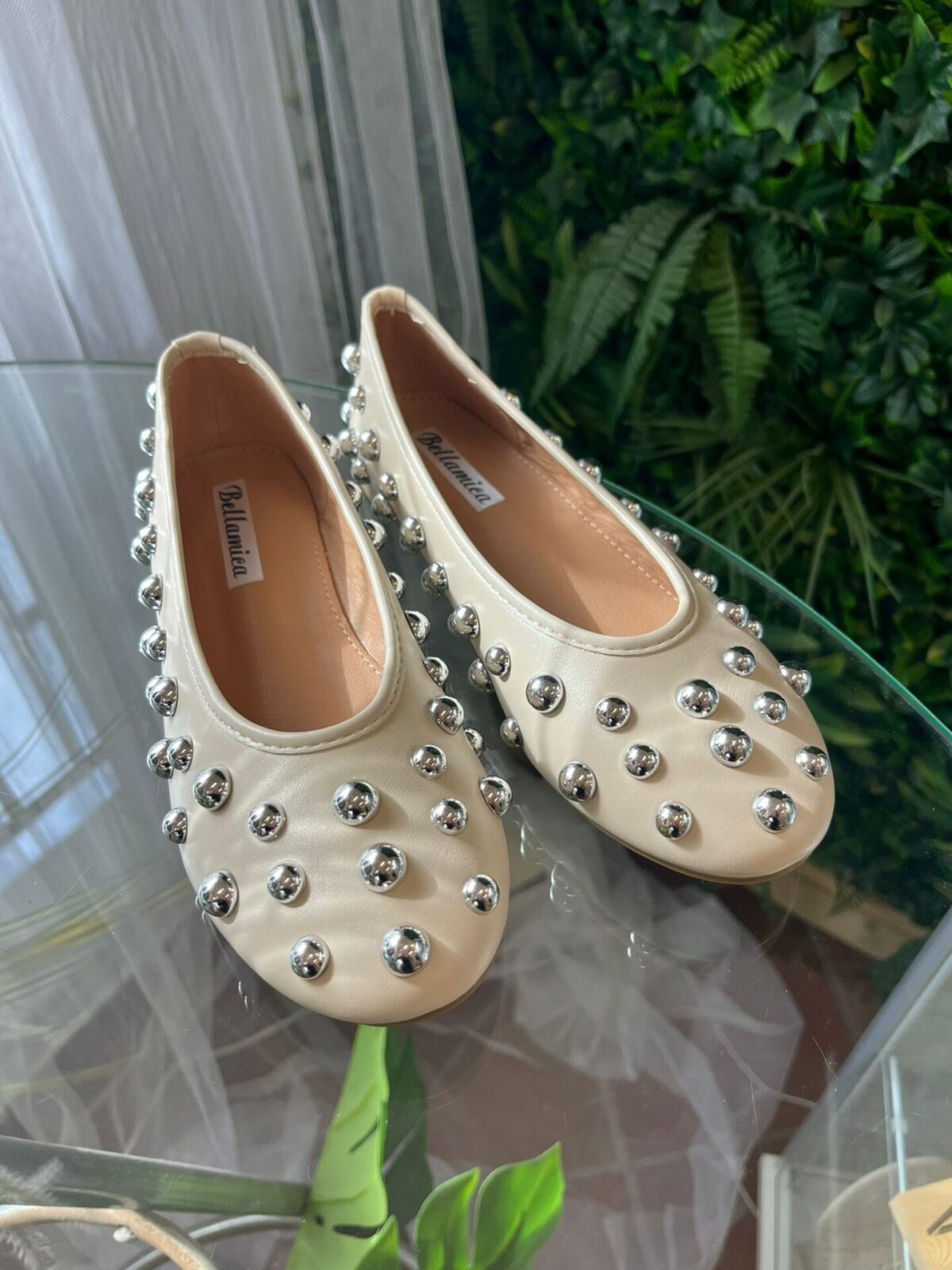 Bailarina tachuelas beige - Imagen 4
