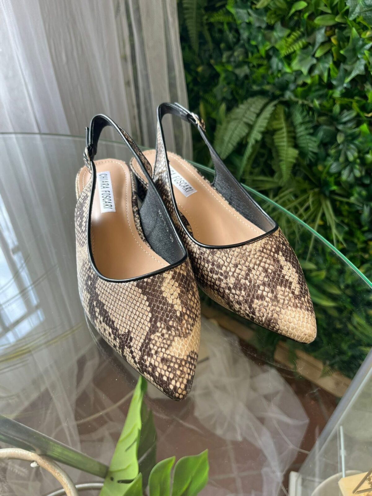 Zapato plano animal print serpiente - Imagen 4