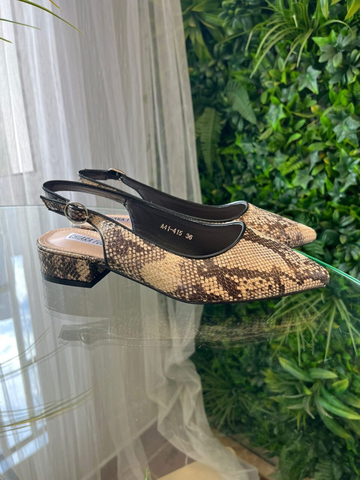Zapato plano animal print serpiente
