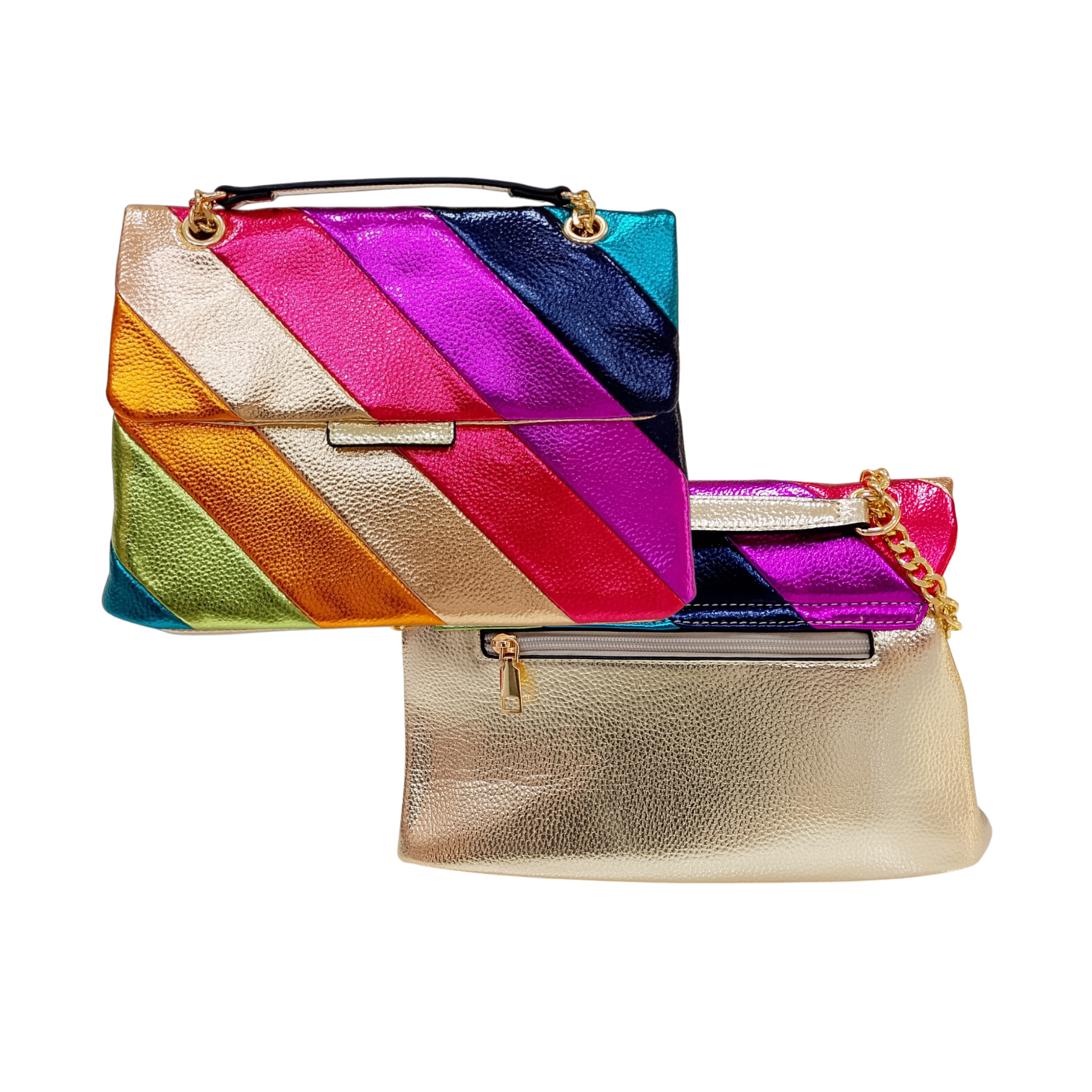 Bolso arcoiris metalizado - Imagen 4
