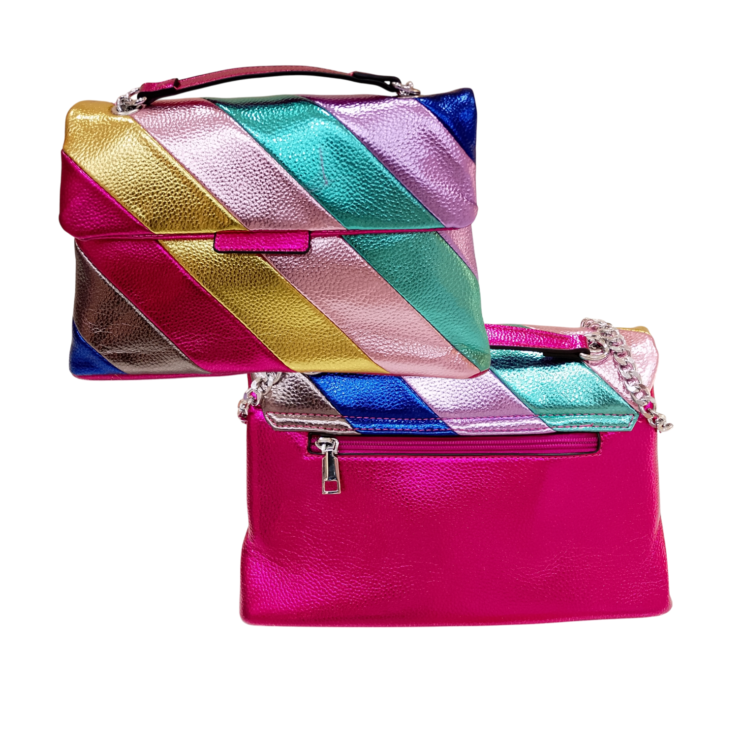 Bolso arcoiris metalizado