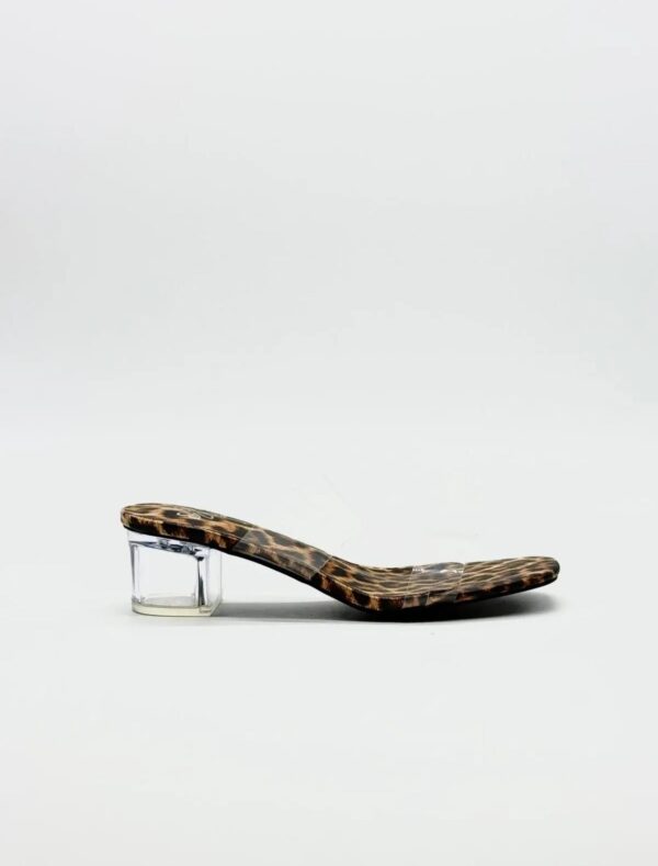 Tacon dos tiras transparente leopardo - Imagen 7