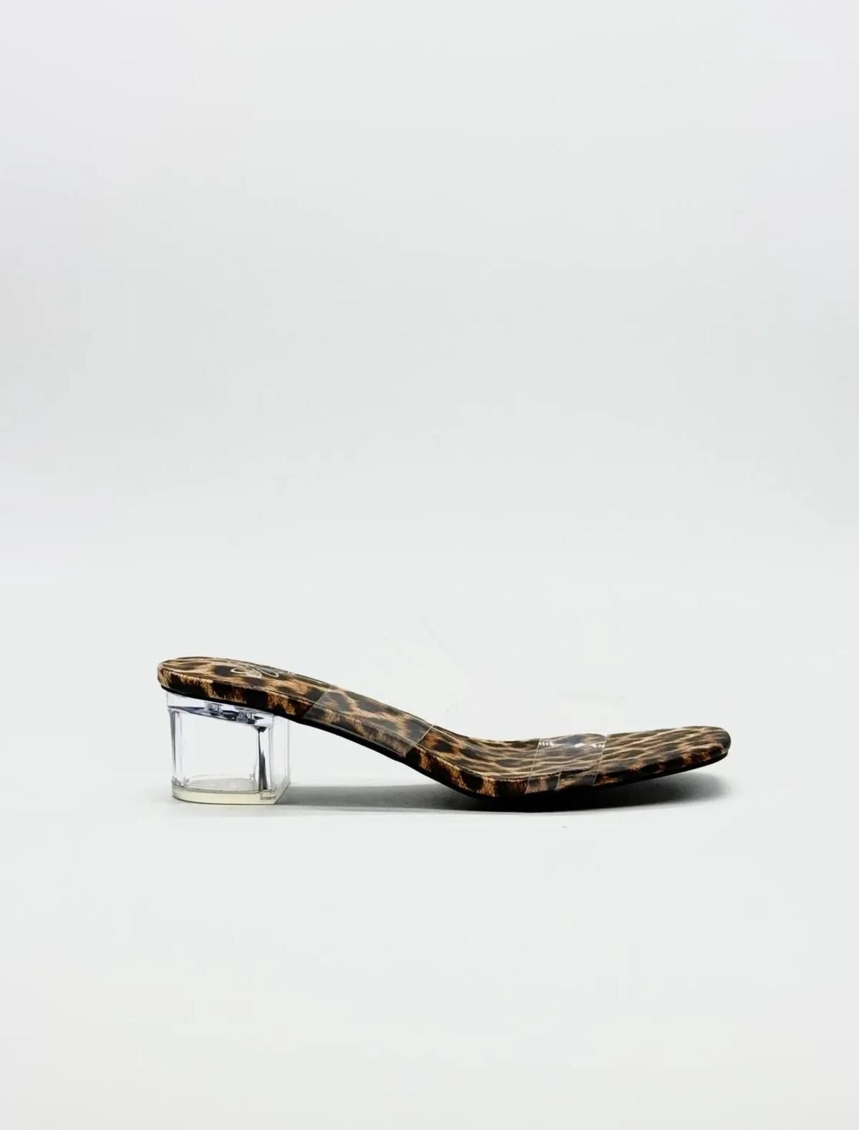 Tacon dos tiras transparente leopardo - Imagen 7