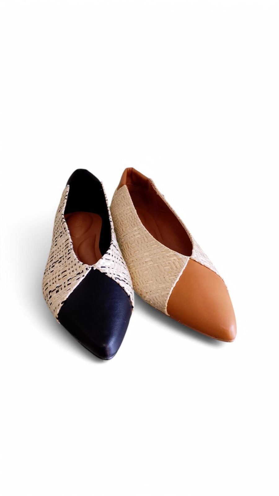 Zapato bicolor encaje camel - Imagen 7