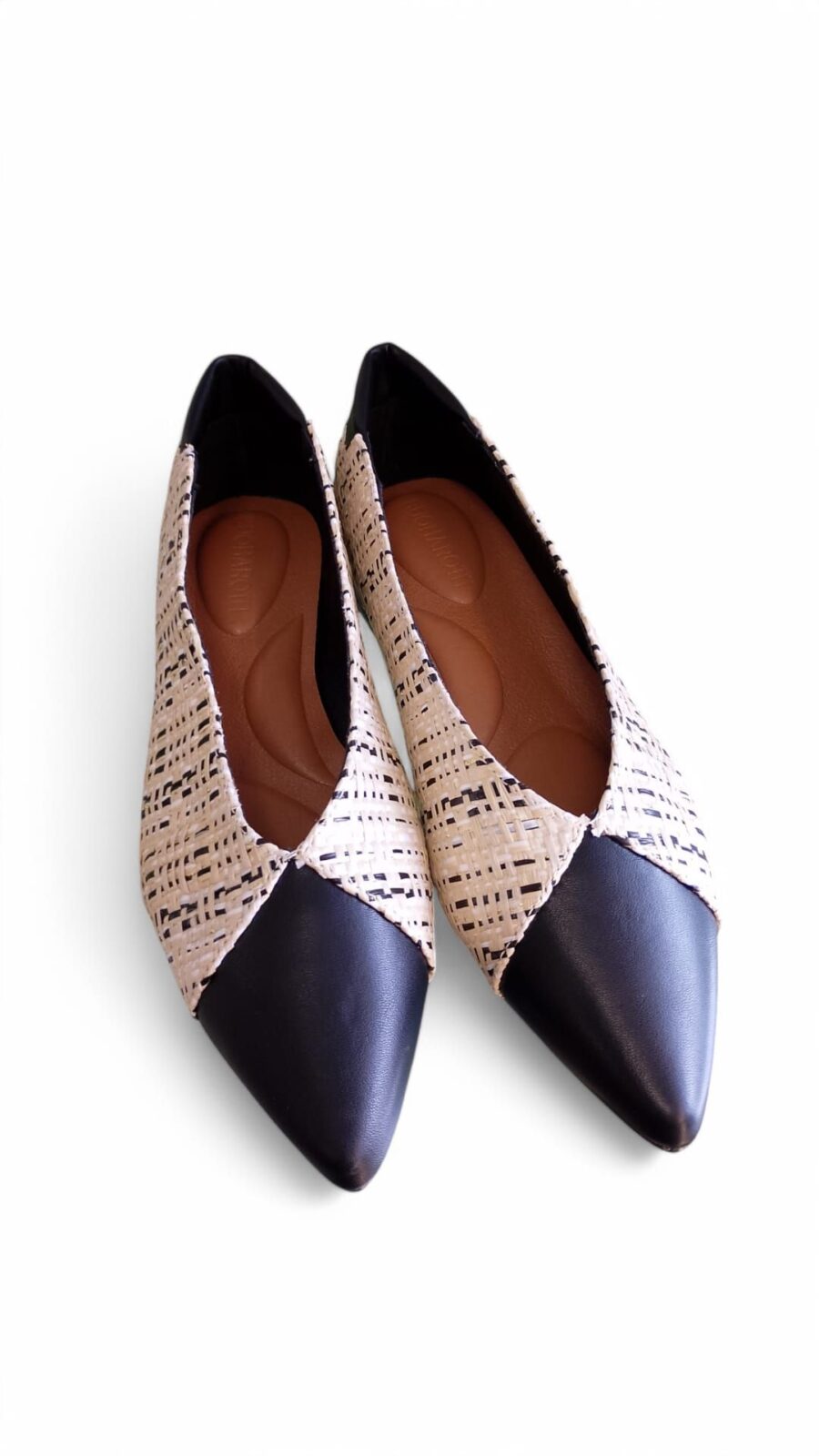 Zapato bicolor encaje negro - Imagen 6