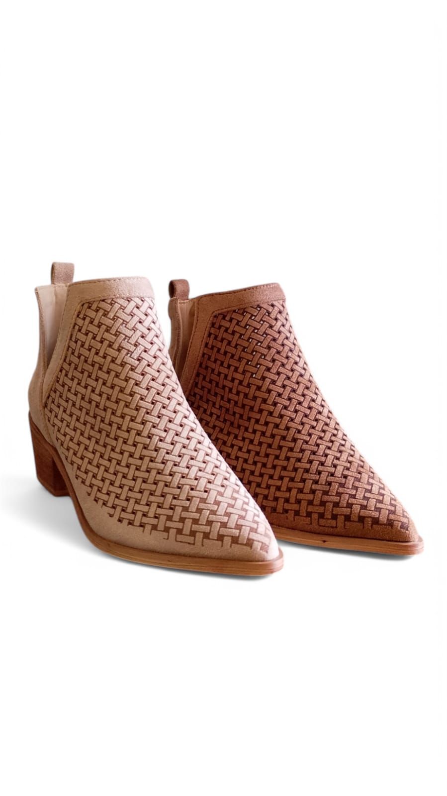 Botin semiabierto entrelazado beige - Imagen 5