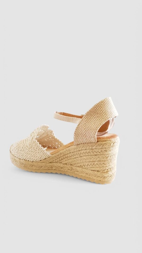Cuña hilo flor new beige - Imagen 3