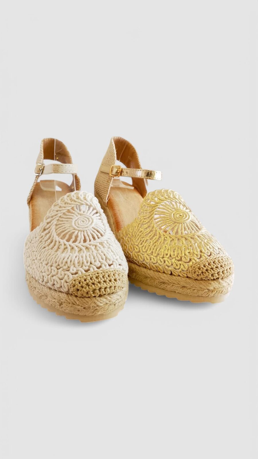 Cuña hilo flor new beige - Imagen 5