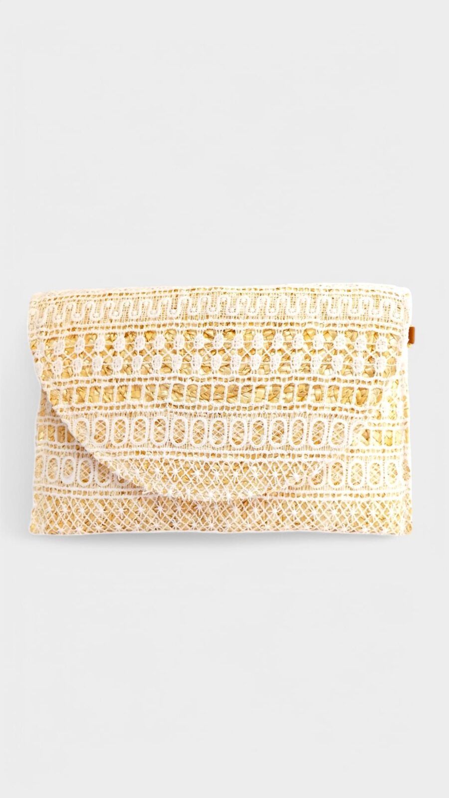 Bolso rafia tela encaje