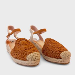 Cuña hilo flor mini camel