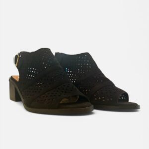 Tacon botin triangulos negro
