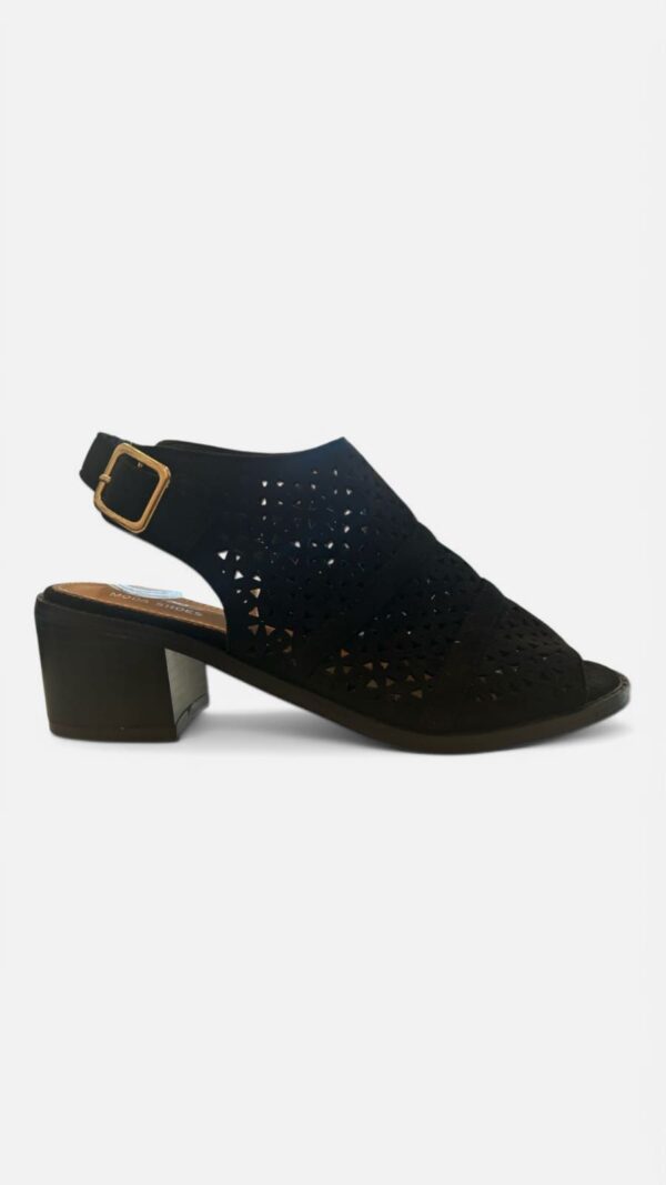 Tacon botin triangulos negro