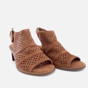 Tacon botin triangulos camel