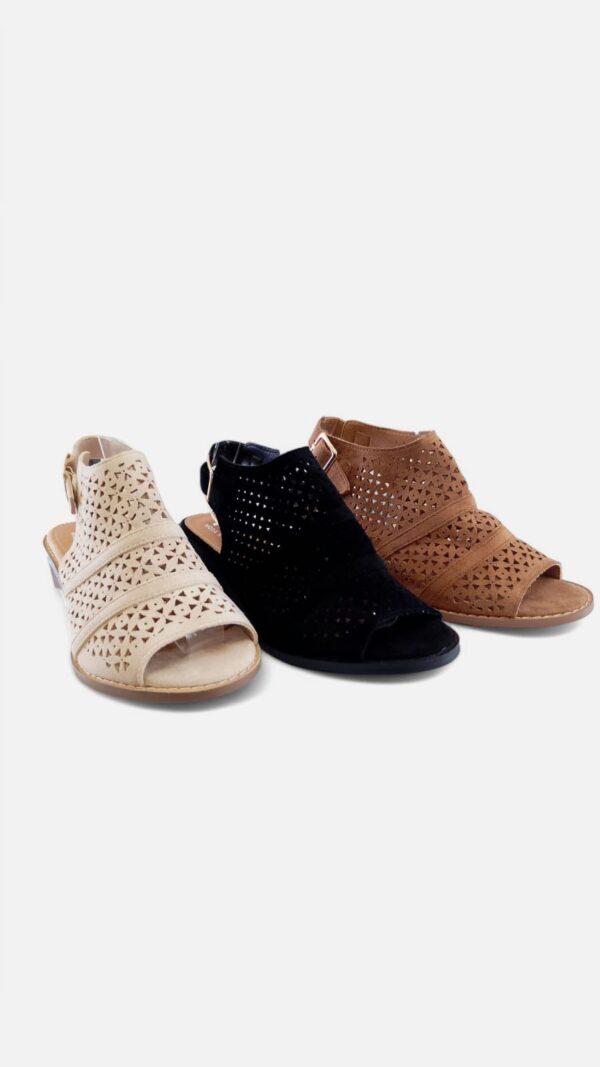 Tacon botin triangulos camel - Imagen 4