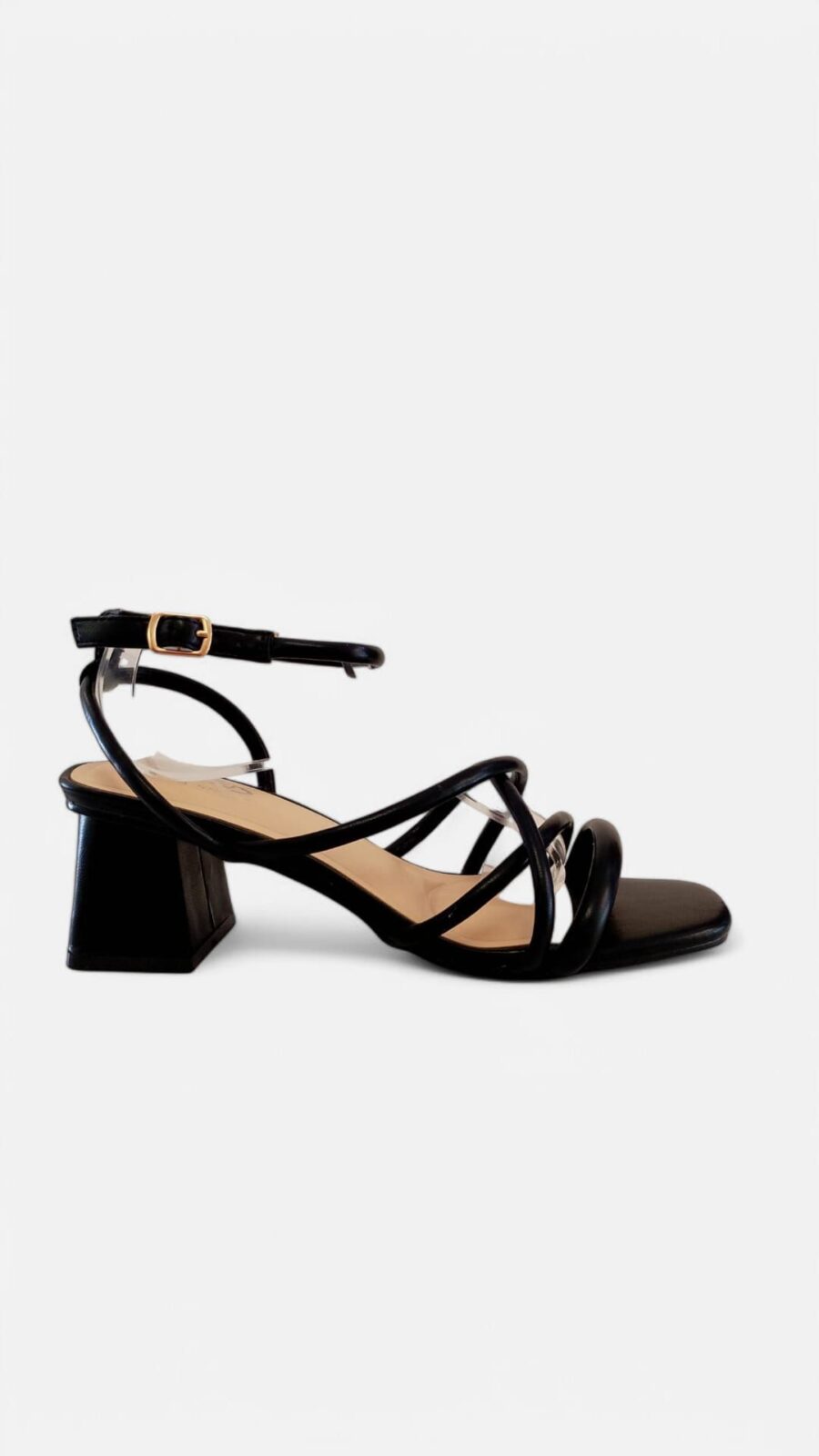 Tacon tiras pulsera negro