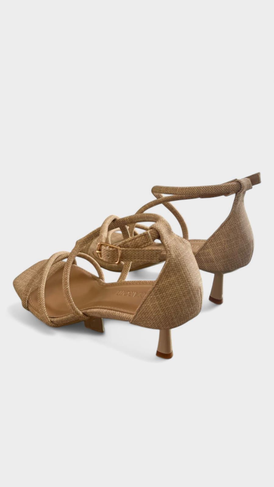 Tacon fino tiras beige - Imagen 4