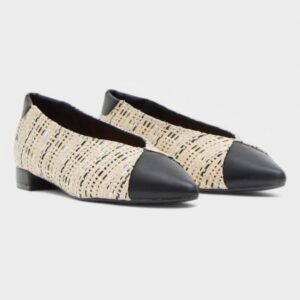 Zapato bicolor encaje negro