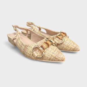 Zapato destalonado bambu beige